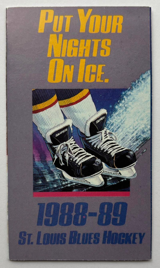 St>Louis Blues 1988-89 Official Hockey Team Pocket Schedule V102517 Image 1