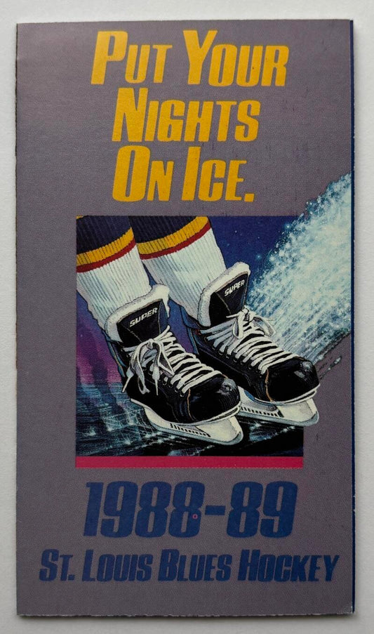 St>Louis Blues 1988-89 Official Hockey Team Pocket Schedule V102518 Image 1