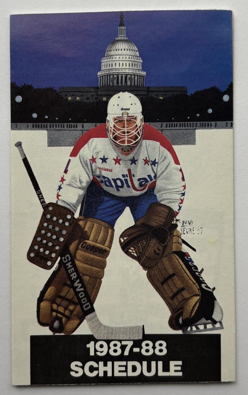 Washington Capitals 1987-88 Official Hockey Team Pocket Schedule V102519 Image 1