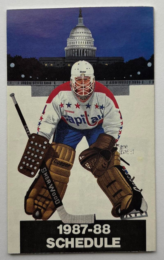 Washington Capitals 1987-88 Official Hockey Team Pocket Schedule V102519 Image 1
