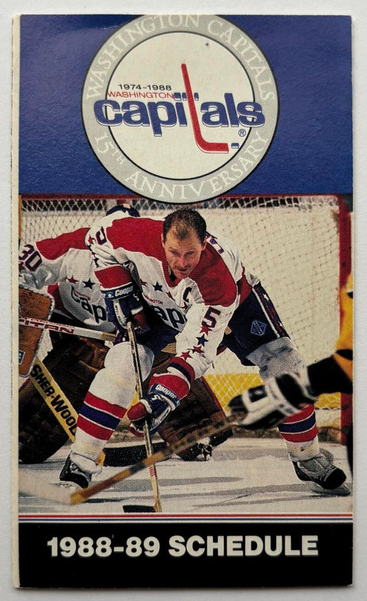 Washington Capitals 1988-89 Official Hockey Team Pocket Schedule V102520 Image 1