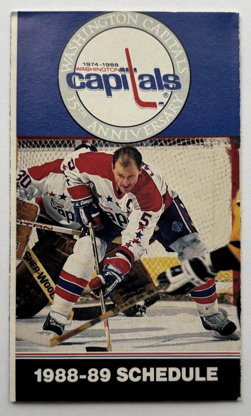 Washington Capitals 1988-89 Official Hockey Team Pocket Schedule V102521 Image 1