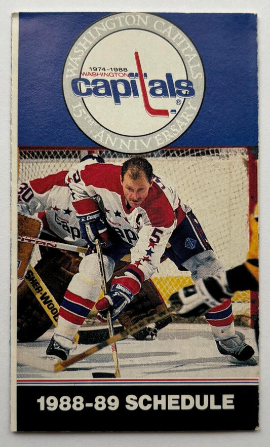 Washington Capitals 1988-89 Official Hockey Team Pocket Schedule V102521 Image 1