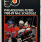 Philadelphia Flyers 1988-89 Official Hockey Team Pocket Schedule V102524 Image 1