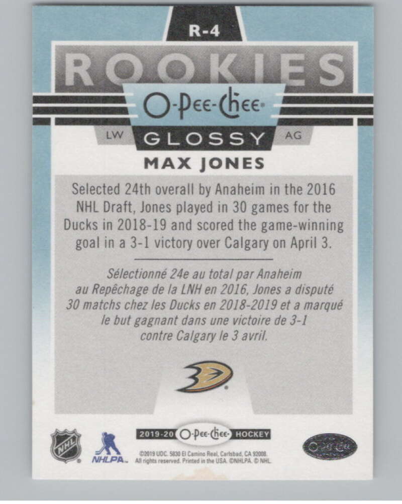 2019-20 Upper Deck OPC Glossy Rookies #R-4 Max Jones  V102530 Image 2