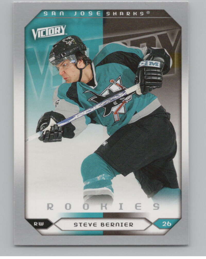 2005-06 Upper Deck Victory #296 Steve Bernier  RC Rookie San Jose Sharks  V102598 Image 1