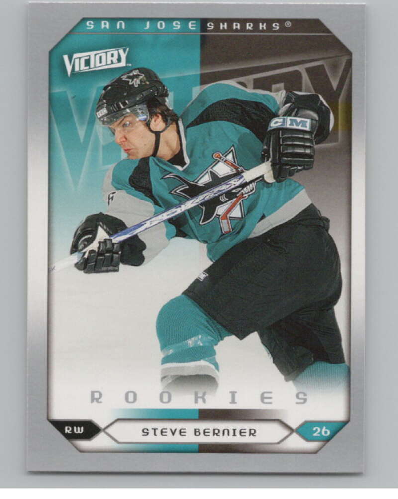 2005-06 Upper Deck Victory #296 Steve Bernier  RC Rookie San Jose Sharks  V102600 Image 1