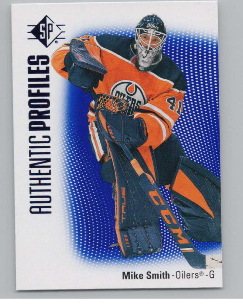 2021-22 SP Authentic Profiles Blue #AP-10 Mike Smith  Edmonton Oilers  V102620 Image 1