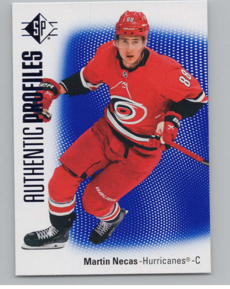 2021-22 SP Authentic Profiles Blue #AP-16 Martin Necas Hurricanes  V102621 Image 1