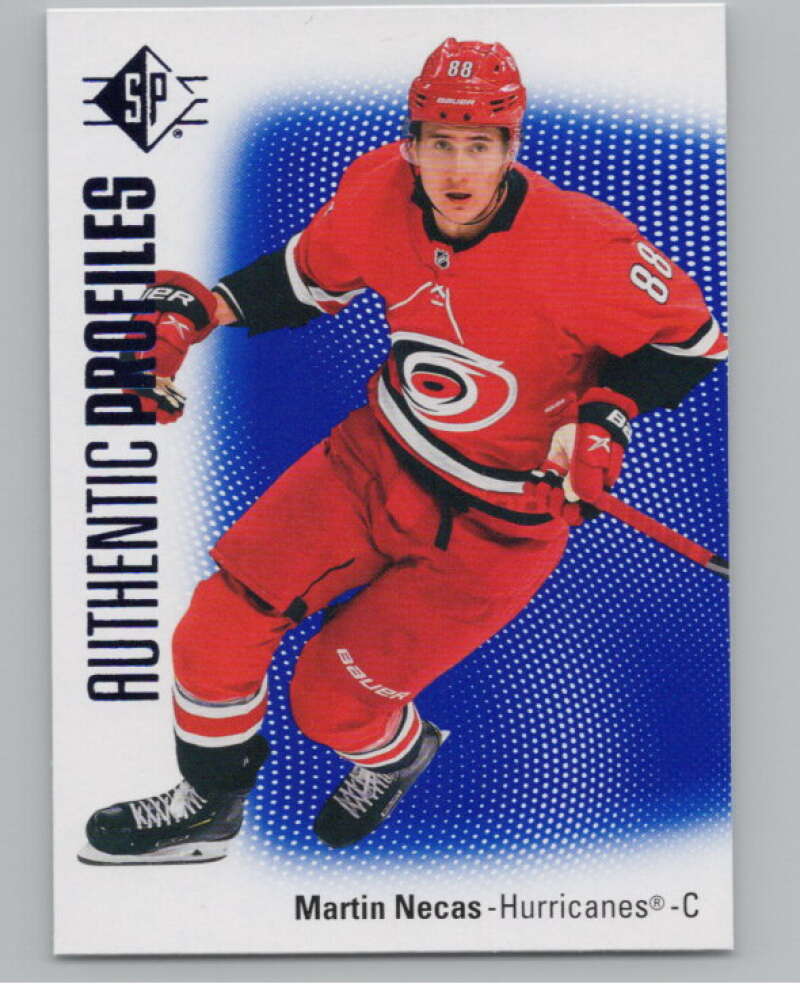 2021-22 SP Authentic Profiles Blue #AP-16 Martin Necas Hurricanes  V102622 Image 1
