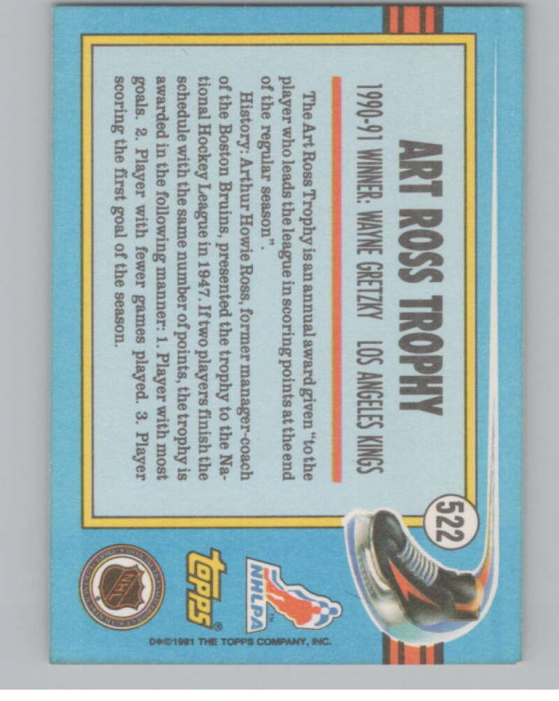 1991-92 Topps #522 Wayne Gretzky  Los Angeles Kings  V102623 Image 2