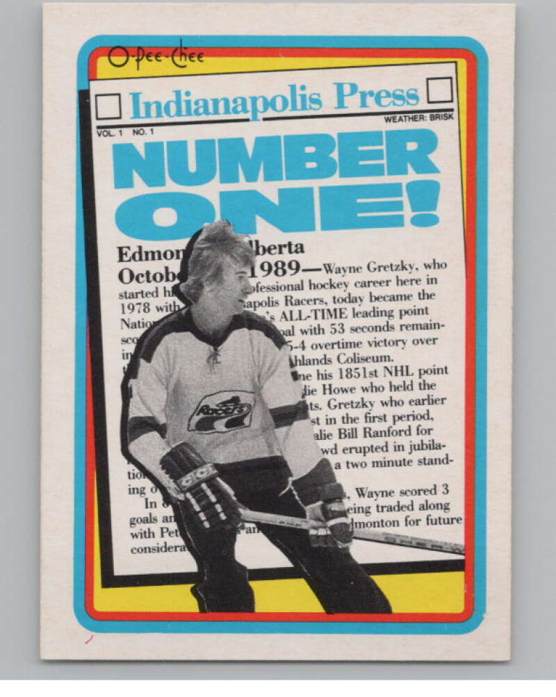 1990-91 O-Pee-Chee #1 Wayne Gretzky   V102644 Image 1
