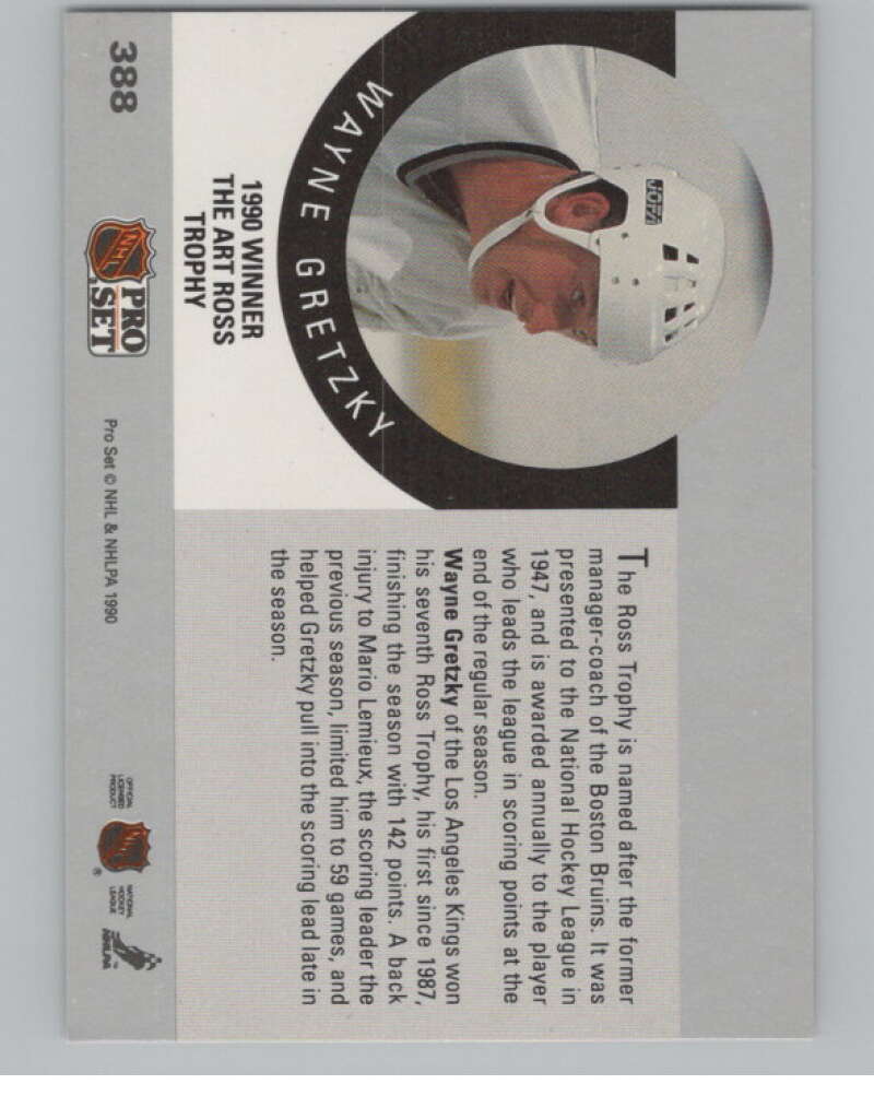 1990-91 Pro Set #388 Wayne Gretzky  Los Angeles Kings  V102652 Image 2
