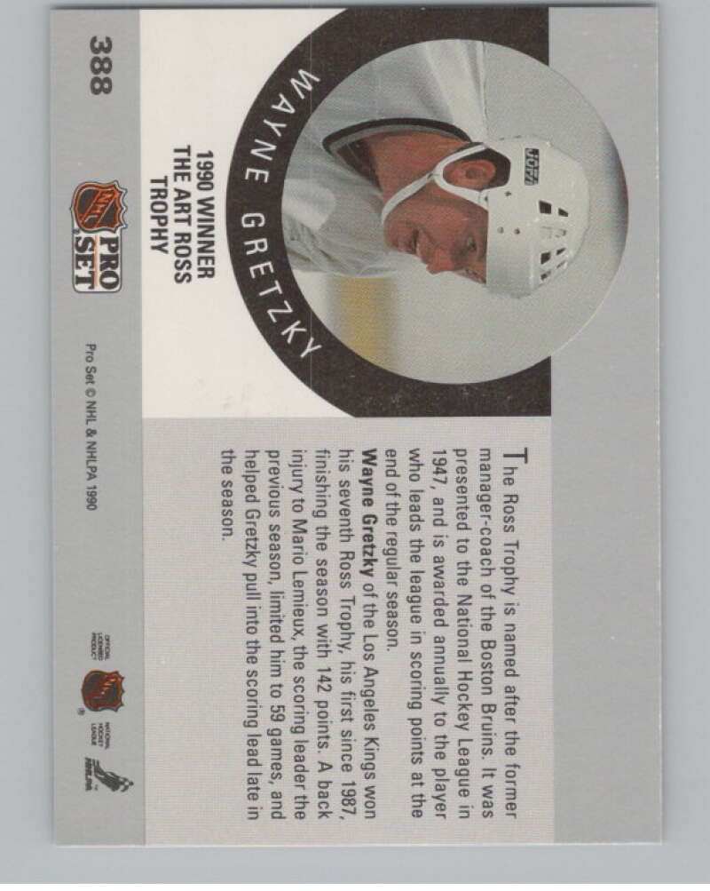 1990-91 Pro Set #388 Wayne Gretzky  Los Angeles Kings  V102653 Image 2