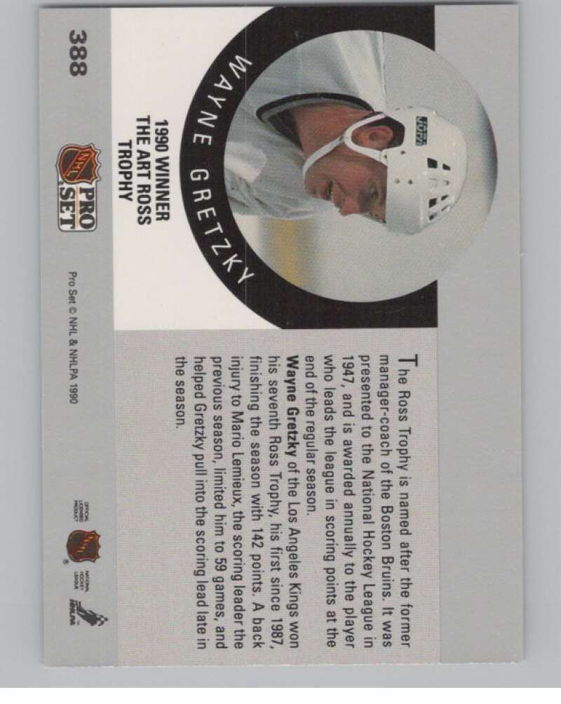 1990-91 Pro Set #388 Wayne Gretzky  Los Angeles Kings  V102654 Image 2