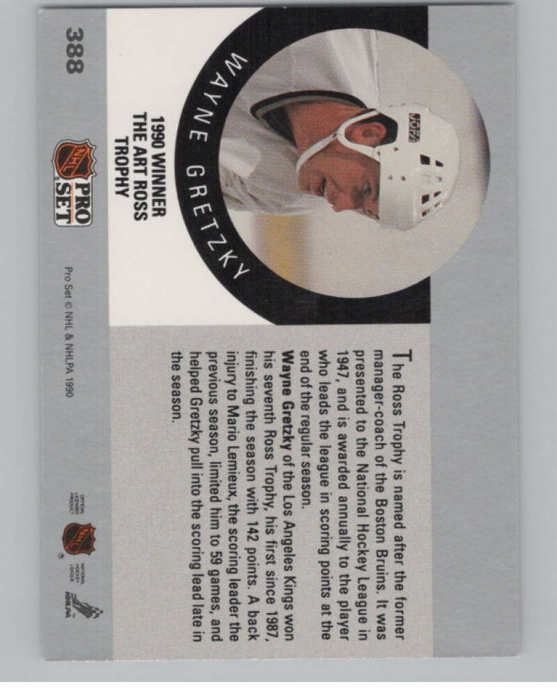 1990-91 Pro Set #388 Wayne Gretzky  Los Angeles Kings  V102656 Image 2