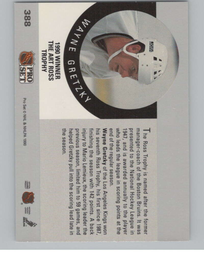 1990-91 Pro Set #388 Wayne Gretzky  Los Angeles Kings  V102657 Image 2