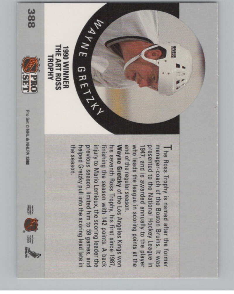 1990-91 Pro Set #388 Wayne Gretzky  Los Angeles Kings  V102658 Image 2