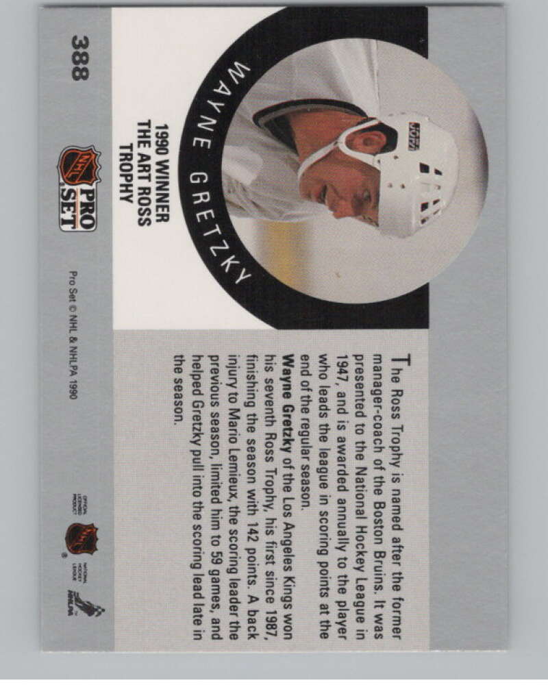 1990-91 Pro Set #388 Wayne Gretzky  Los Angeles Kings  V102660 Image 2