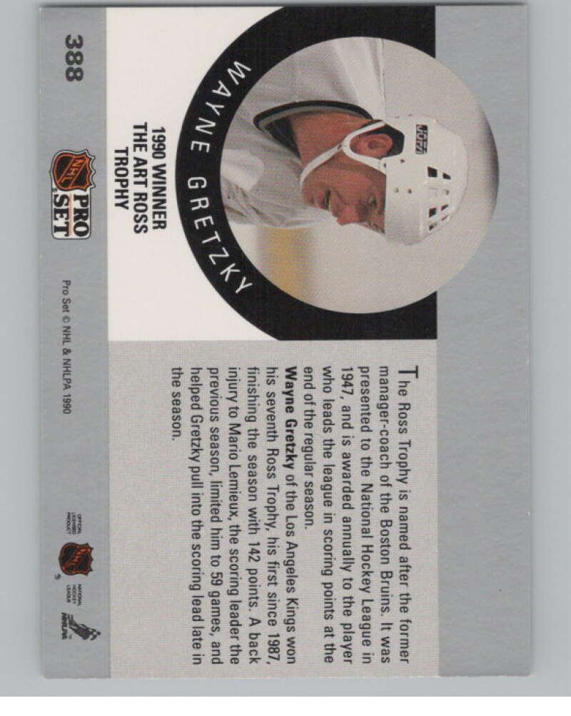 1990-91 Pro Set #388 Wayne Gretzky  Los Angeles Kings  V102661 Image 2