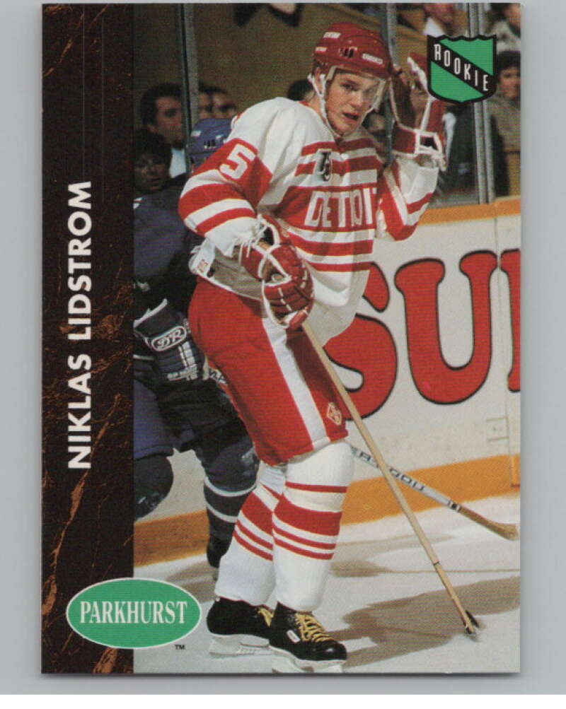1991-92 Parkhurst #37 Nicklas Lidstrom  RC Rookie Detroit Red Wings  V102696 Image 1