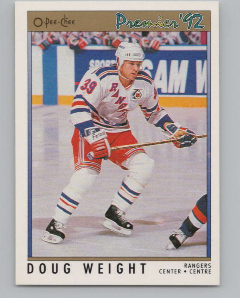1991-92 OPC Premier #32 Doug Weight  RC Rookie New York Rangers  V102711 Image 1