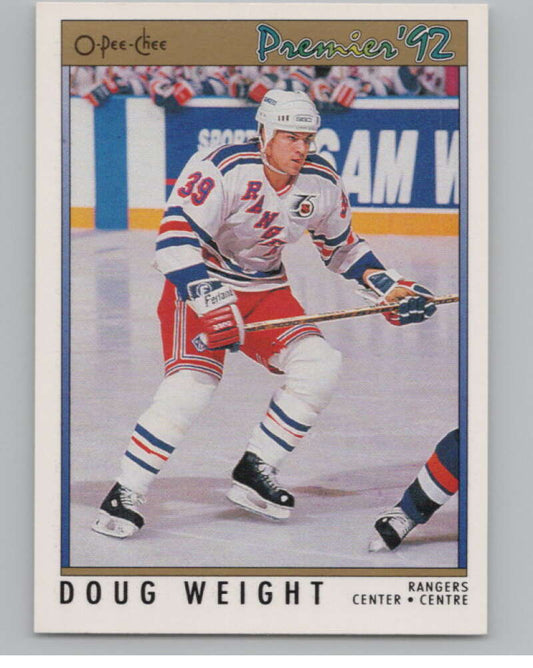 1991-92 OPC Premier #32 Doug Weight  RC Rookie New York Rangers  V102712 Image 1