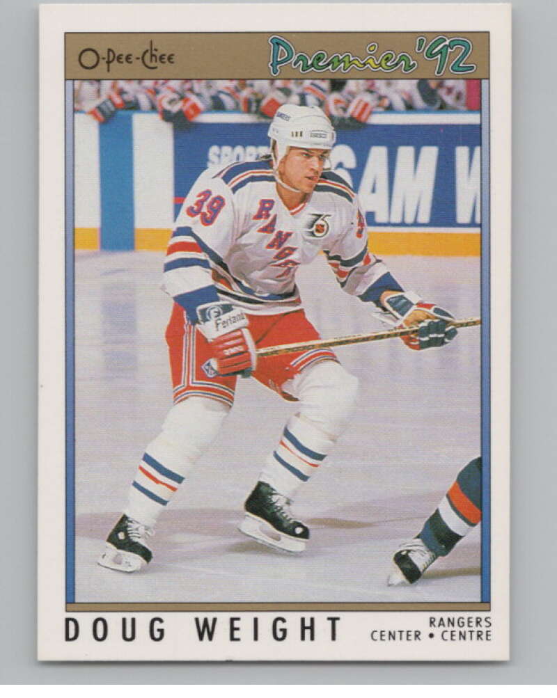1991-92 OPC Premier #32 Doug Weight  RC Rookie New York Rangers  V102713 Image 1