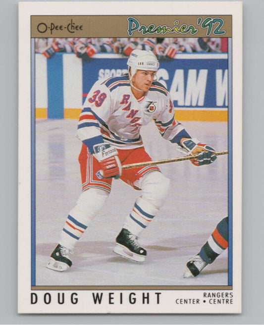 1991-92 OPC Premier #32 Doug Weight  RC Rookie New York Rangers  V102713 Image 1