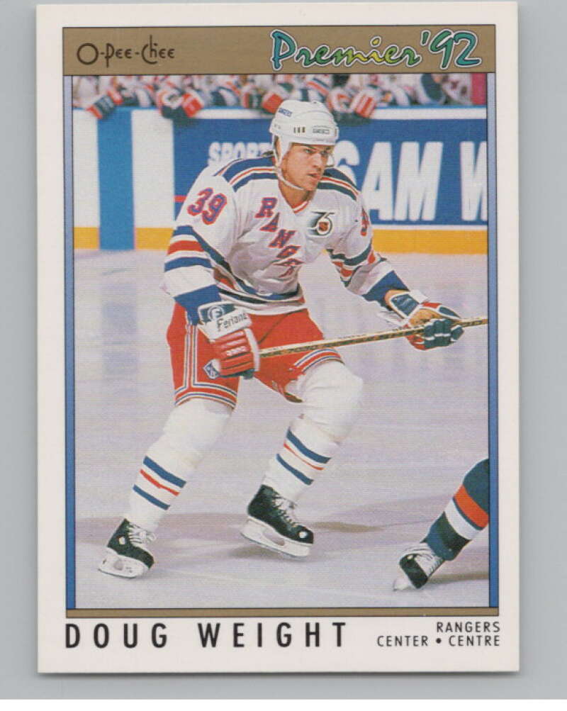 1991-92 OPC Premier #32 Doug Weight  RC Rookie New York Rangers  V102714 Image 1