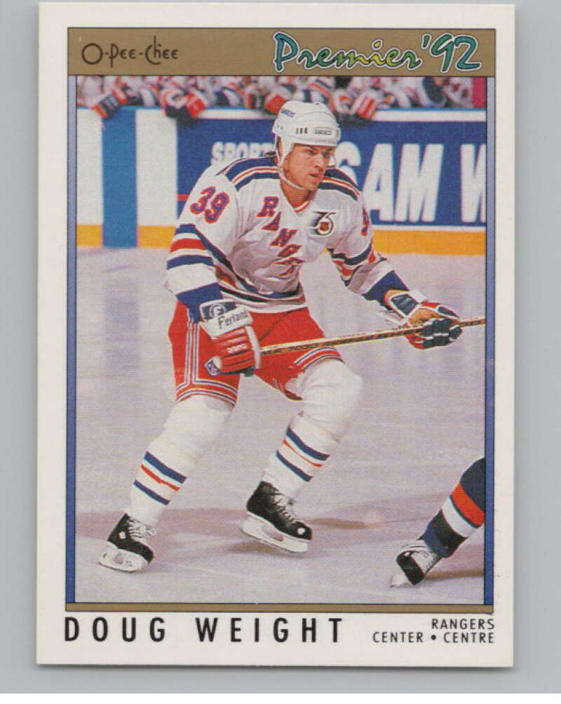 1991-92 OPC Premier #32 Doug Weight  RC Rookie New York Rangers  V102715 Image 1