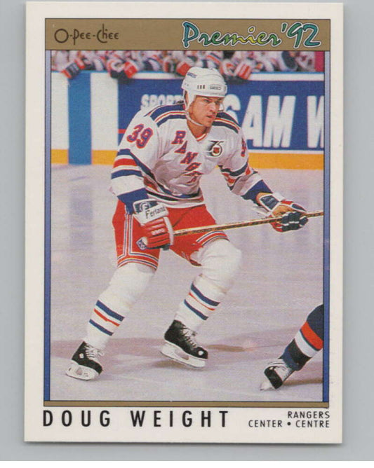 1991-92 OPC Premier #32 Doug Weight  RC Rookie New York Rangers  V102715 Image 1