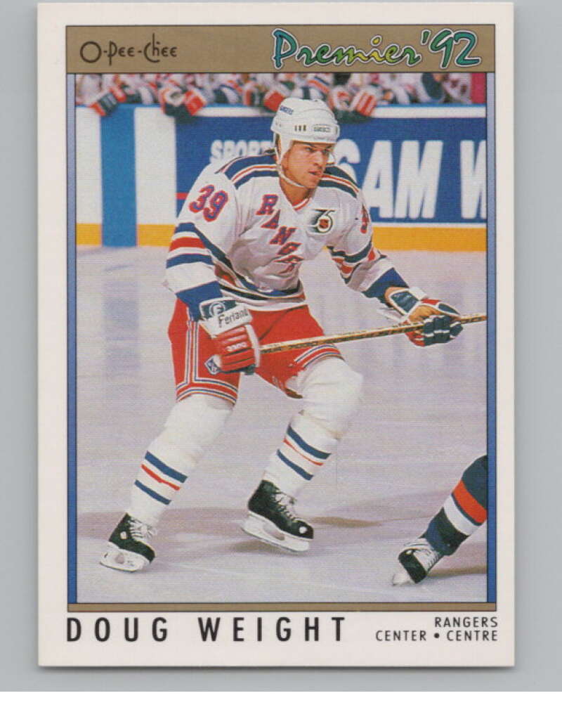 1991-92 OPC Premier #32 Doug Weight  RC Rookie New York Rangers  V102716 Image 1