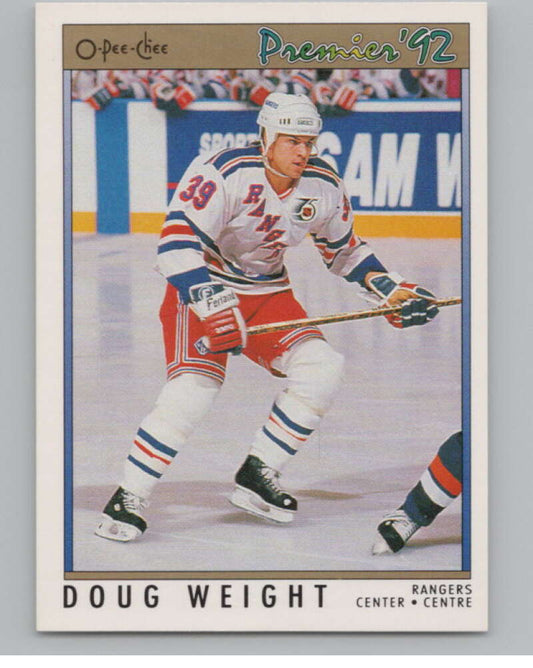 1991-92 OPC Premier #32 Doug Weight  RC Rookie New York Rangers  V102716 Image 1