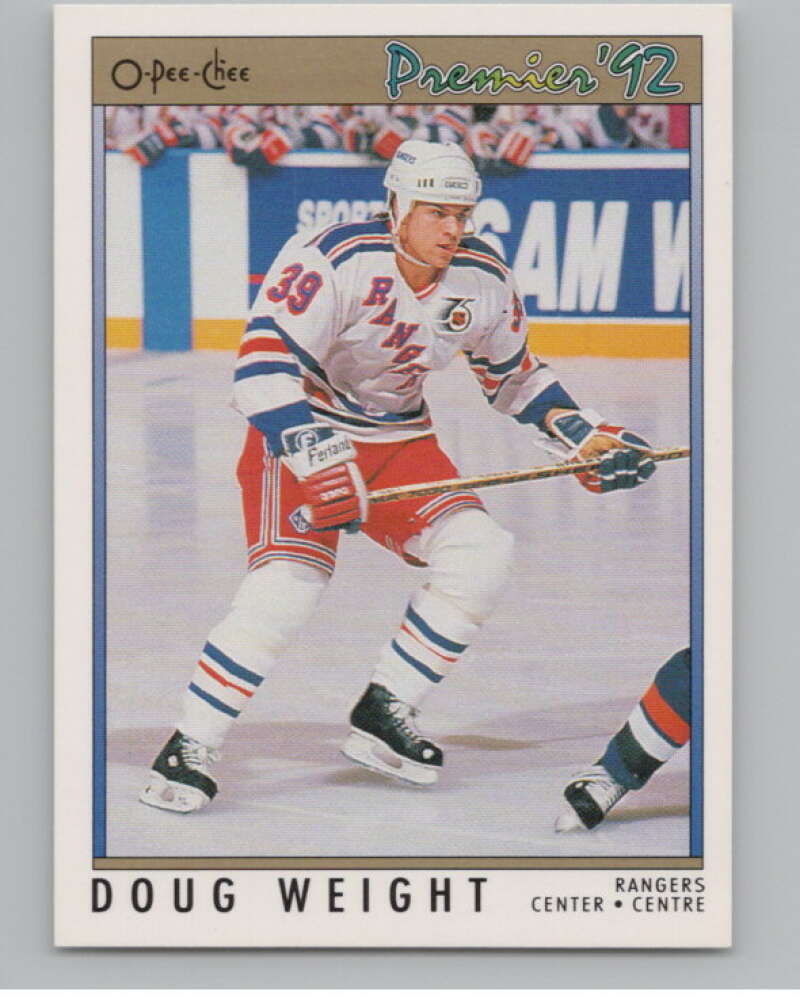 1991-92 OPC Premier #32 Doug Weight  RC Rookie New York Rangers  V102717 Image 1