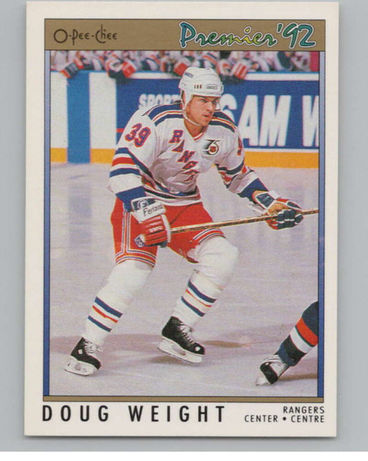 1991-92 OPC Premier #32 Doug Weight  RC Rookie New York Rangers  V102718 Image 1