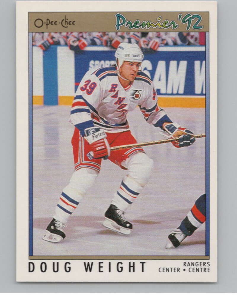 1991-92 OPC Premier #32 Doug Weight  RC Rookie New York Rangers  V102720 Image 1