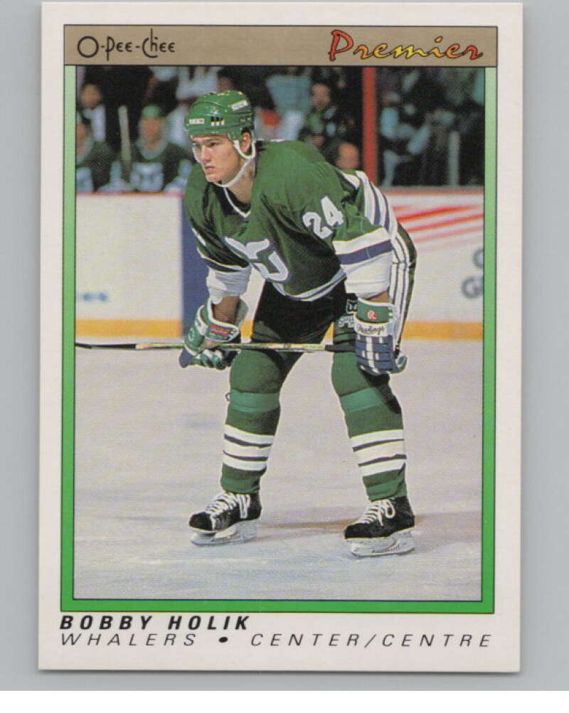 1990-91 OPC Premier #43 Bobby Holik  RC Rookie Hartford Whalers  V102776 Image 1
