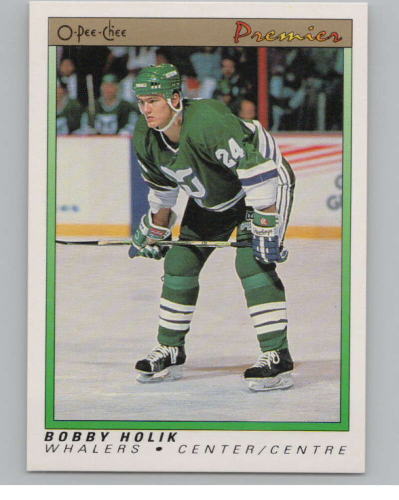 1990-91 OPC Premier #43 Bobby Holik  RC Rookie Hartford Whalers  V102781 Image 1