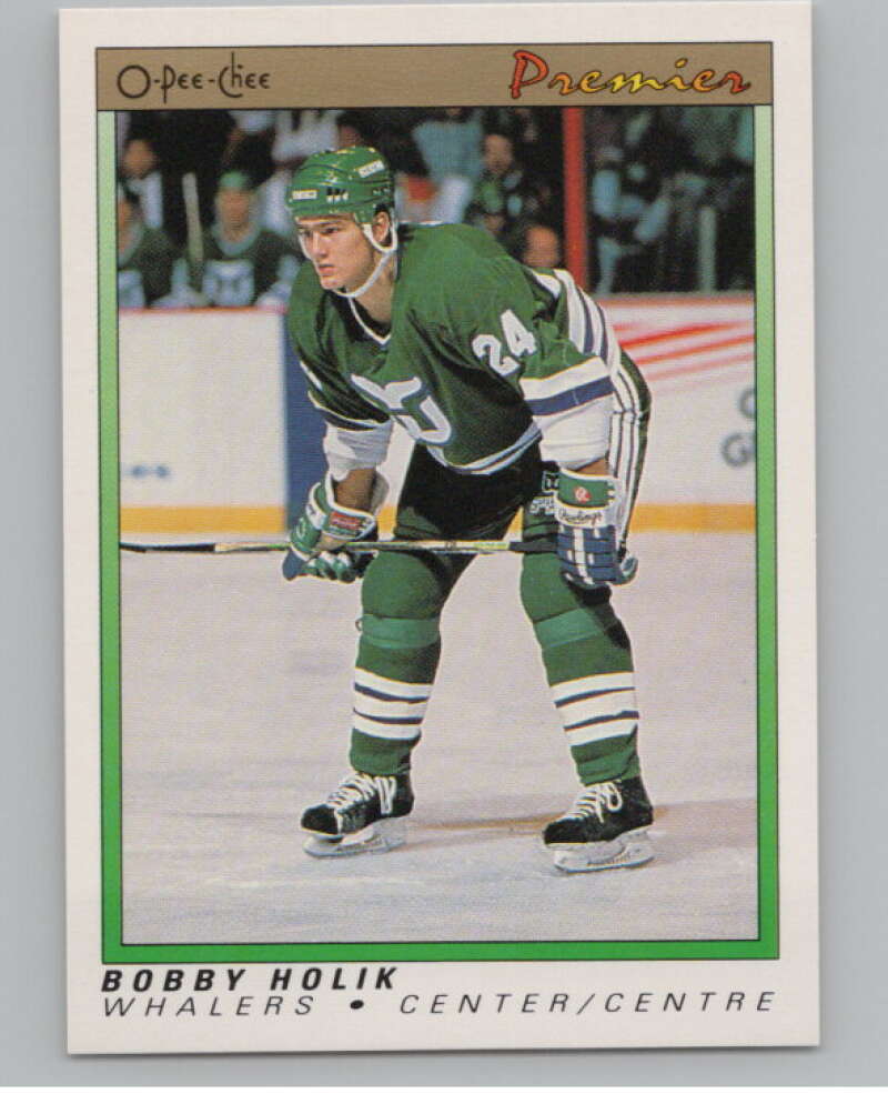 1990-91 OPC Premier #43 Bobby Holik  RC Rookie Hartford Whalers  V102785 Image 1