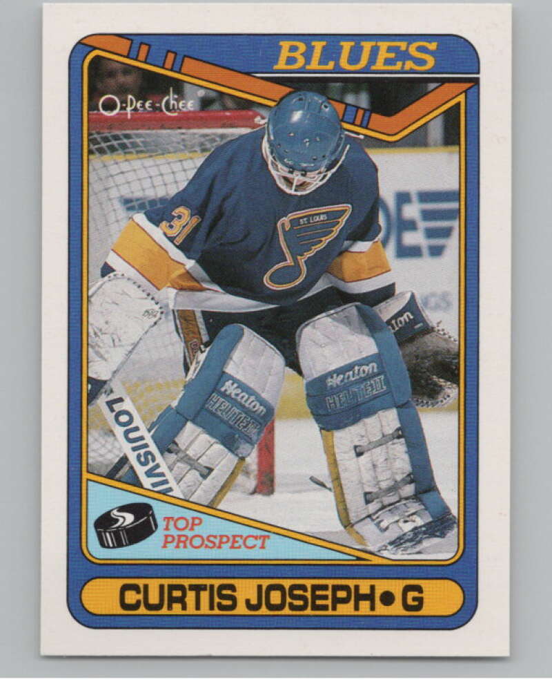 1990-91 O-Pee-Chee #171 Curtis Joseph  RC Rookie St. Louis Blues  V102827 Image 1