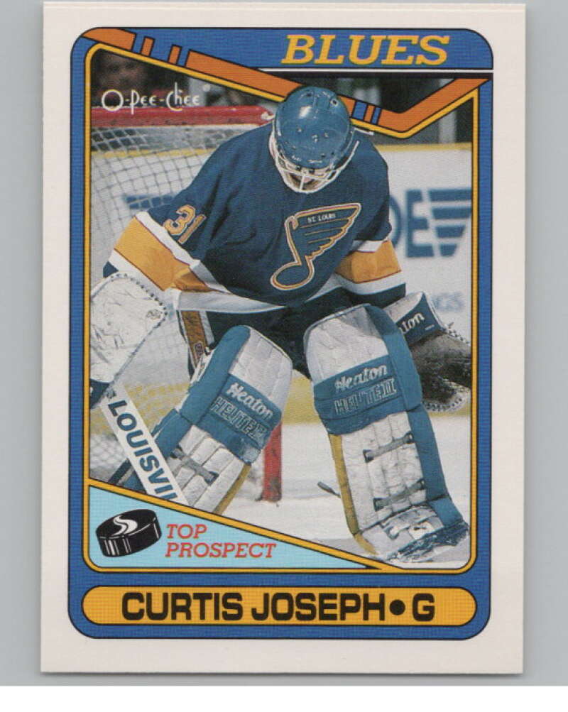 1990-91 O-Pee-Chee #171 Curtis Joseph  RC Rookie St. Louis Blues  V102830 Image 1