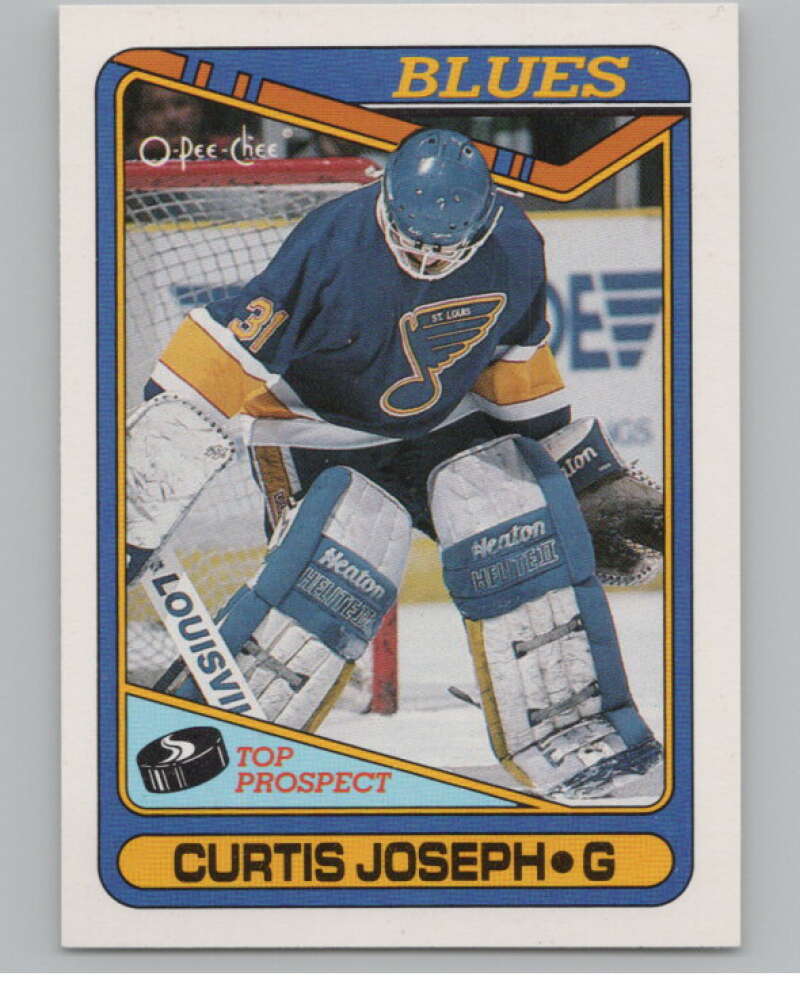 1990-91 O-Pee-Chee #171 Curtis Joseph  RC Rookie St. Louis Blues  V102831 Image 1