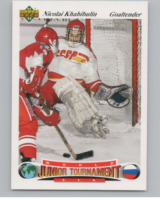 1991-92 Upper Deck Czech World Juniors #13 Nikolai Khabibulin   V102847 Image 1