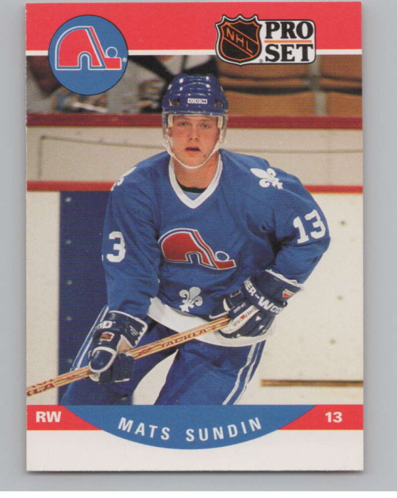 1990-91 Pro Set #636 Mats Sundin  RC Rookie Quebec Nordiques  V102879 Image 1