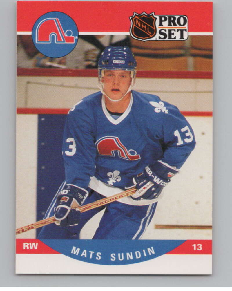 1990-91 Pro Set #636 Mats Sundin  RC Rookie Quebec Nordiques  V102880 Image 1