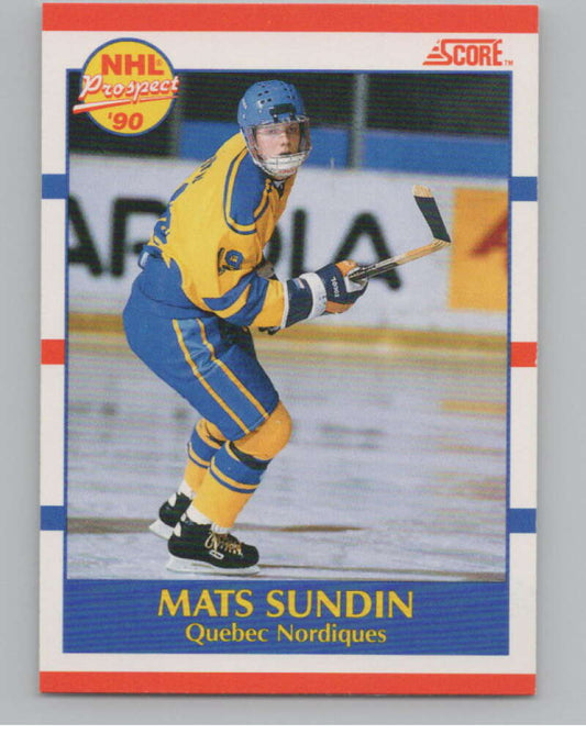 1990-91 Score Canadian #398 Mats Sundin  RC Rookie Quebec Nordiques  V102882 Image 1