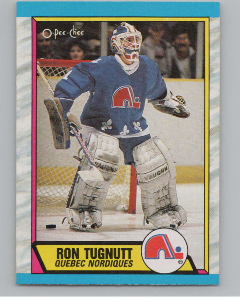 1989-90 O-Pee-Chee #263 Ron Tugnutt  RC Rookie Quebec Nordiques  V102888 Image 1