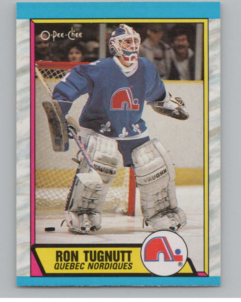1989-90 O-Pee-Chee #263 Ron Tugnutt  RC Rookie Quebec Nordiques  V102890 Image 1