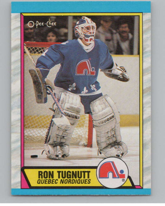 1989-90 O-Pee-Chee #263 Ron Tugnutt  RC Rookie Quebec Nordiques  V102890 Image 1